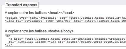 Exemple de code Xhtml