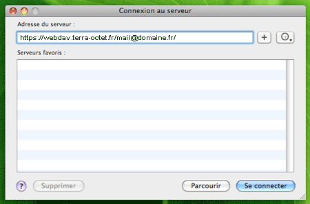 Connexion à un serveur Mac OS
