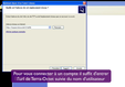 Saisie de l'url de Terra-Octet et du nom d'utilisateur