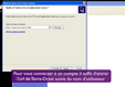 Saisie de l'url de Terra-Octet et du nom d'utilisateur
