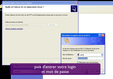 Saisie du login et du mot de passe